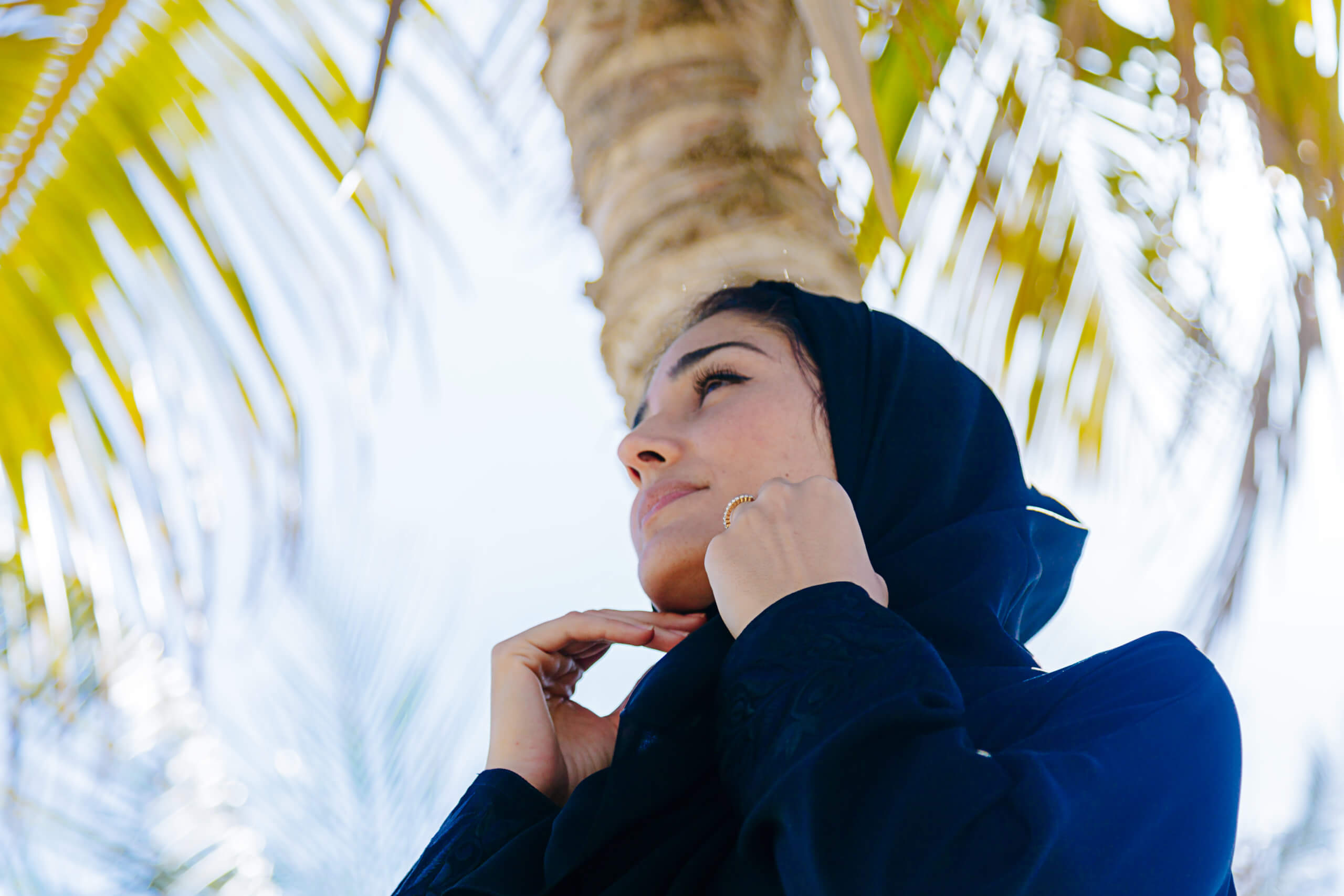 Portrait of Young Arab woman in nature